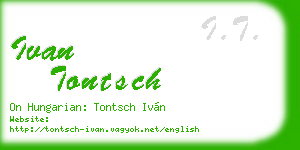ivan tontsch business card